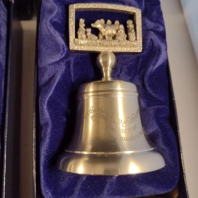 Crown & Rose Pewter 12 Days of Christmas Bells- Complete Set with Boxes