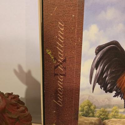 Rooster Figurine & Framed Wall Art – Country Kitchen Decor