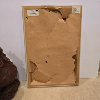 Rooster Figurine & Framed Wall Art – Country Kitchen Decor