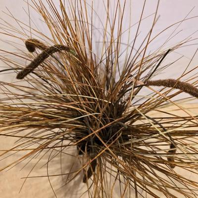 Rustic Rooster Decor Pair – Wood Cutout & Faux Grass Arrangement