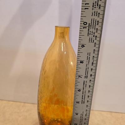 Rooster Kitchen Decor Trio - Metal basket - placemat - and an amber colored vase