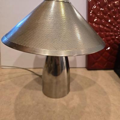 Modern Decor Trio – Wall Art, Lamp, and Canister