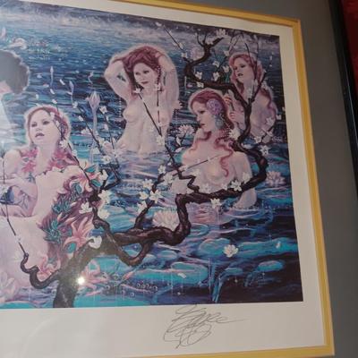 SIGNED "OK CORRAL" WATERCOLOR AND SIGNED LITHOGRAPH