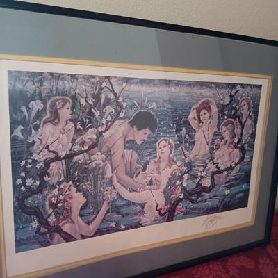 SIGNED "OK CORRAL" WATERCOLOR AND SIGNED LITHOGRAPH