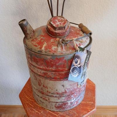 OMG! So Cute! Upcycled Fork & Spoon Garden Art in Rustic Oil Can