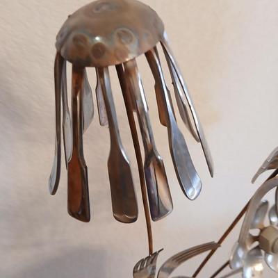 OMG! So Cute! Upcycled Fork & Spoon Garden Art in Rustic Oil Can