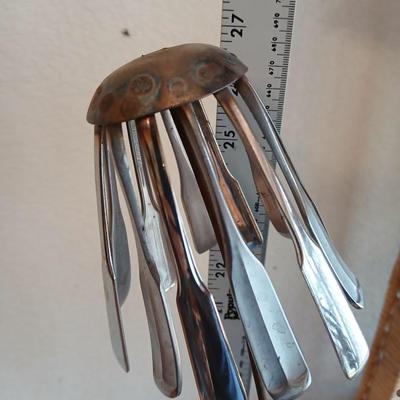 OMG! So Cute! Upcycled Fork & Spoon Garden Art in Rustic Oil Can