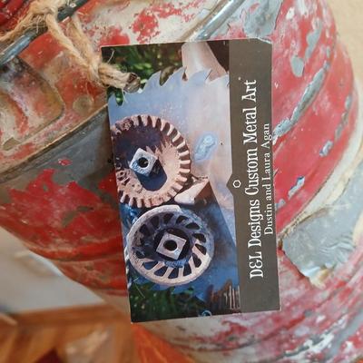 OMG! So Cute! Upcycled Fork & Spoon Garden Art in Rustic Oil Can