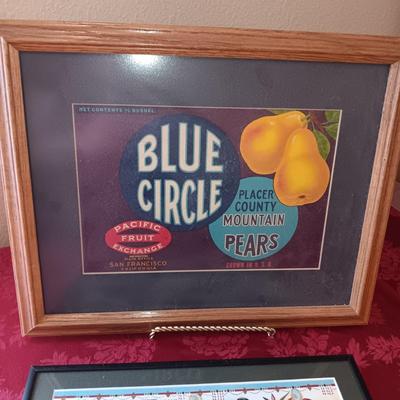 FRAMED ARTWORK FROM VEGETABLE CRATES