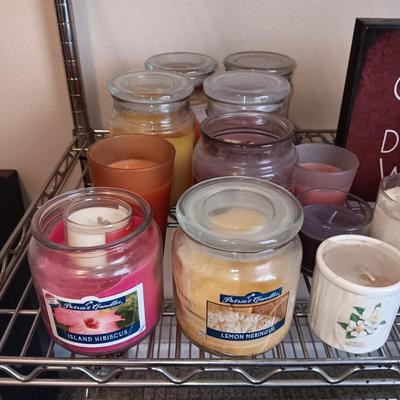 MANY CANDLES IN JARS