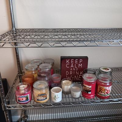 MANY CANDLES IN JARS