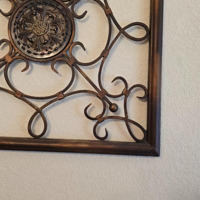 Pair of Ornate Metal Wall Hangings