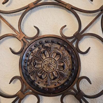 Pair of Ornate Metal Wall Hangings