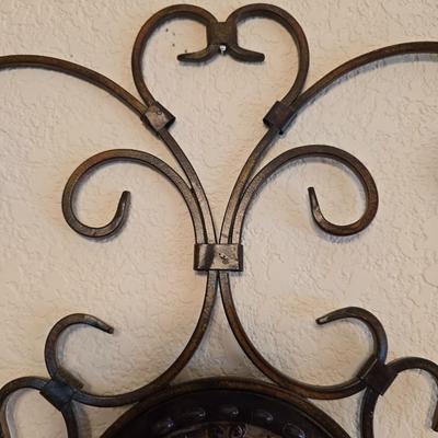 Pair of Ornate Metal Wall Hangings