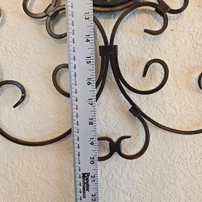 Pair of Ornate Metal Wall Hangings