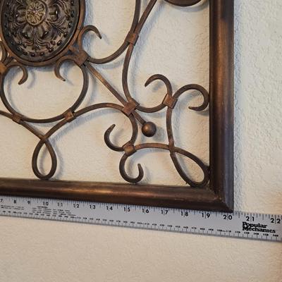 Pair of Ornate Metal Wall Hangings