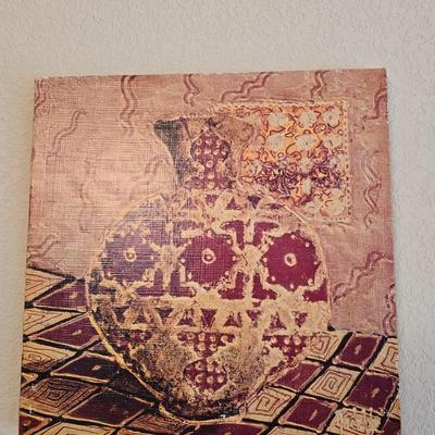 Set of 4 Framed Canvas Pottery Prints