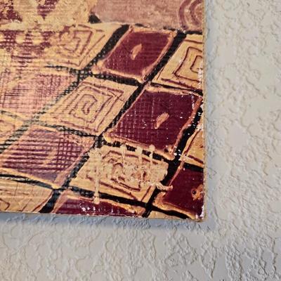 Set of 4 Framed Canvas Pottery Prints