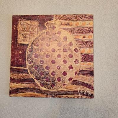 Set of 4 Framed Canvas Pottery Prints