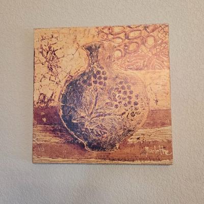 Set of 4 Framed Canvas Pottery Prints