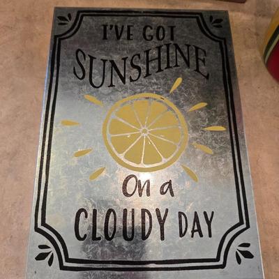 Bright & Cheery Floral and Sign Decor Lot – 7 Pieces