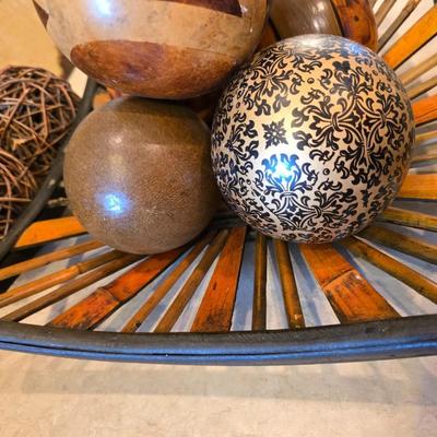 Decorative Mixed Material Home Décor Lot – 3 Pieces