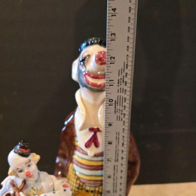 Hand-Painted Porcelain Clown Figurines – Lot of 2