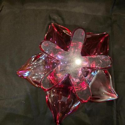 Vintage Murano Style Art Glass Bowl – Ruby Red