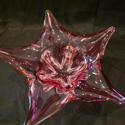 Vintage Murano Style Art Glass Bowl – Ruby Red