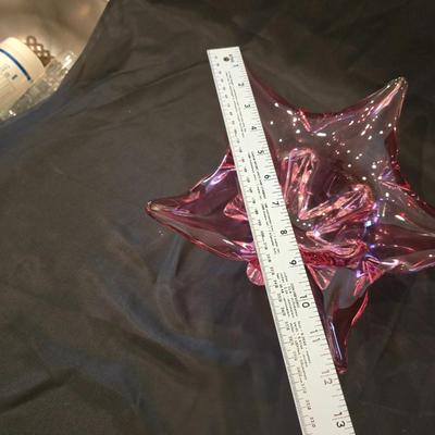 Vintage Murano Style Art Glass Bowl – Ruby Red