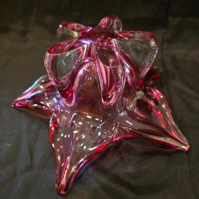 Vintage Murano Style Art Glass Bowl – Ruby Red