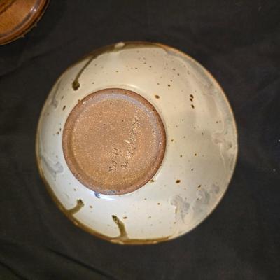 Lot of 6 Signed Studio Pottery Bowls + Bud Vase