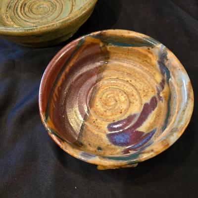 Lot of 6 Signed Studio Pottery Bowls + Bud Vase