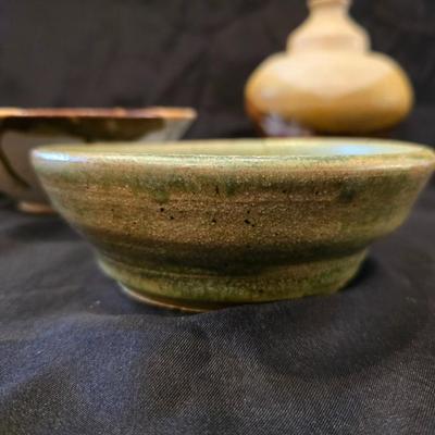 Lot of 6 Signed Studio Pottery Bowls + Bud Vase