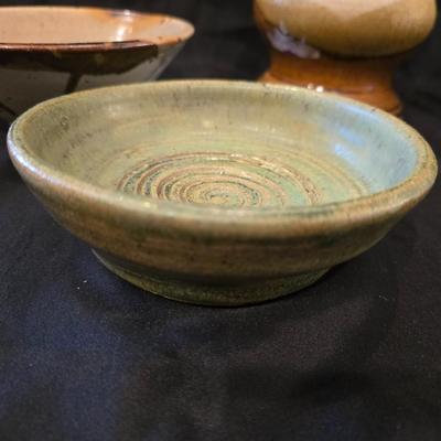 Lot of 6 Signed Studio Pottery Bowls + Bud Vase