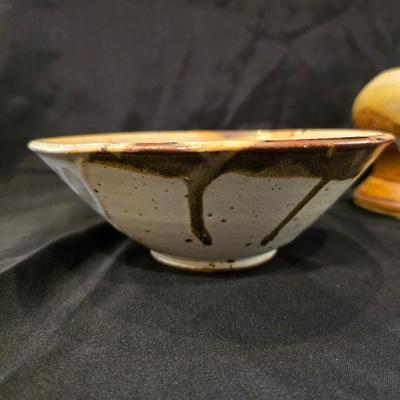 Lot of 6 Signed Studio Pottery Bowls + Bud Vase