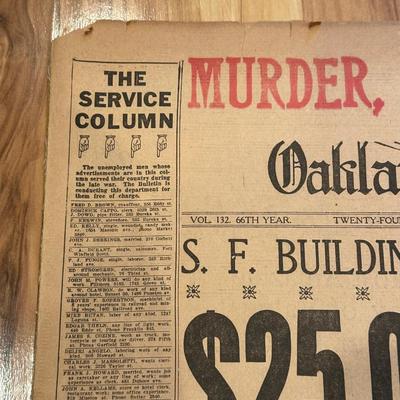 1921 SAN FRANCISCO OAKLAND BULLETIN