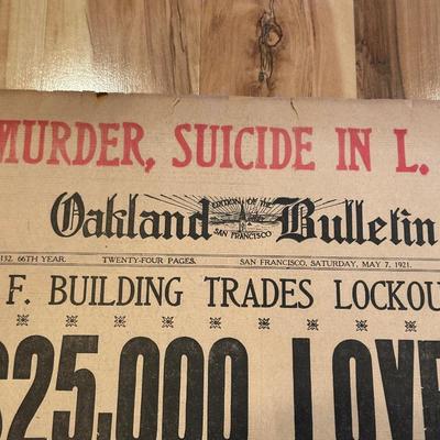 1921 SAN FRANCISCO OAKLAND BULLETIN