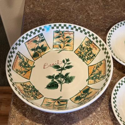 SERVING BOWL WITH 4 SINGLE BOWLS