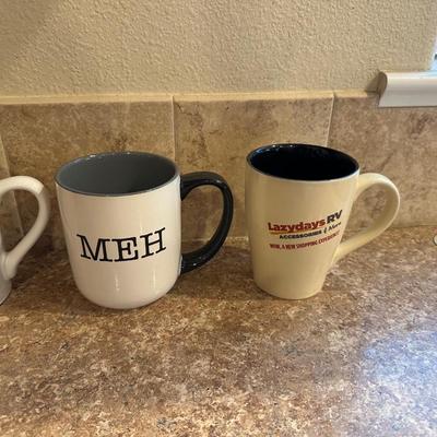 COFFEE MUGS, OZARK TRAIL METAL CUPS AND DRINKING GLASSES