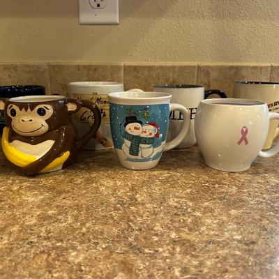 COFFEE MUGS, OZARK TRAIL METAL CUPS AND DRINKING GLASSES