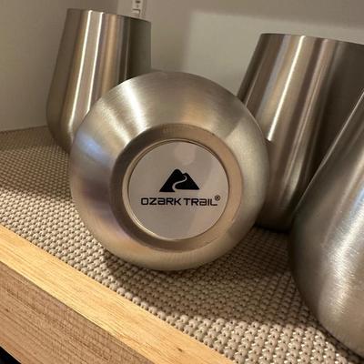 COFFEE MUGS, OZARK TRAIL METAL CUPS AND DRINKING GLASSES