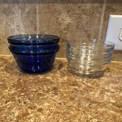 FIRE KING SERVING BOWLS, BUTTER DISH AND MORE