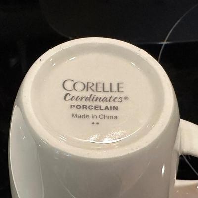 4 PIECE CORELLE DINNERWARE FOR 8 PEOPLE (ONLY 1 SETTING PHOTOGRAPHED)