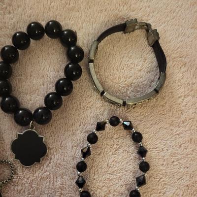 BLACK BEADED BRACELETS