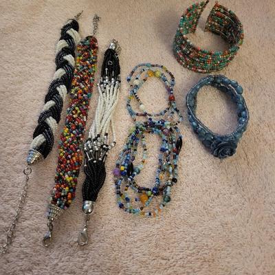 MULTI STRAND BEADED BRACELETS
