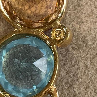 Swarovski massive multicolor brooch
