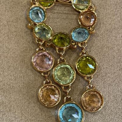 Swarovski massive multicolor brooch