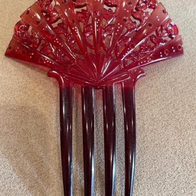 Art Deco Celluloid Hair Combs