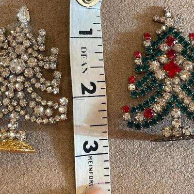 Sparking mini rhinestone Christmas trees